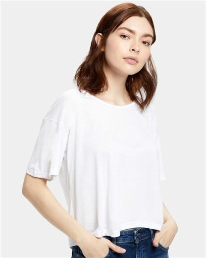 Women's Boxy Open Neck Tee