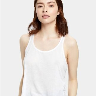 Women's Sheer Cropped Racer Tank Top
