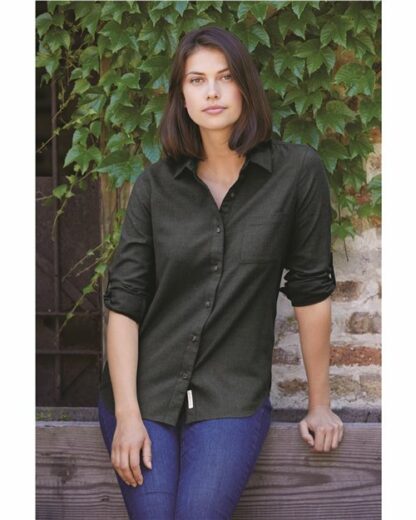 Women’s Vintage Brushed Flannel Solid Shirt