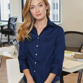 Women's Three-Quarter Sleeve Baby Twill Shirt