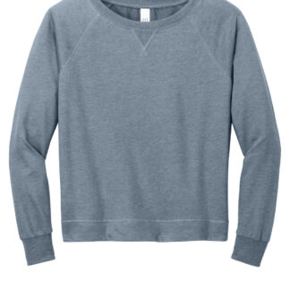 District Women's Featherweight French Terry Long Sleeve Crewneck DT672